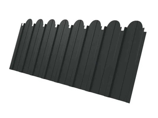 Профлист фигурный Grand Line C10A 0.45 Полиэстер двусторонний с пленкой RAL 7016 Антрацитово-серый