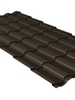 Металлочерепица Grand Line Kredo 0,5 GreenCoat Pural Matt BT RR 32 Темно-коричневый - в «Монолит-Металлопрокат».