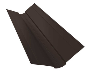 Планка ендовы верхней фигурной 100x100 0,45 Drap RR 32 темно-коричневый