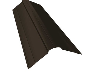 Планка конька фигурного 100x100 0,5 Rooftop Matte RR 32 темно-коричневый 0 - в «Монолит-Металлопрокат».