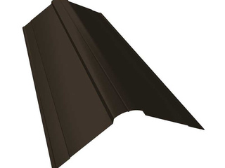 Планка конька фигурного 150x150 0,45 Drap RR 32 темно-коричневый