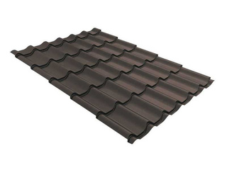 Металлочерепица Grand Line Монтеррей 0,5 Quarzit PRO Matt RR 32 Темно-коричневый